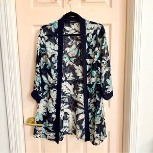 Blue floral R&M Richards kimono